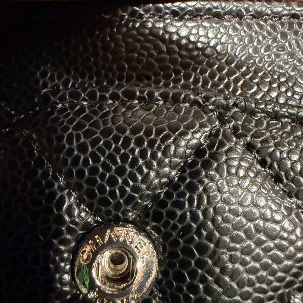 Black Quilted Caviar Medium Classic Double Flap Bag Silver Hardware, 2022 - Picture 11 of 16